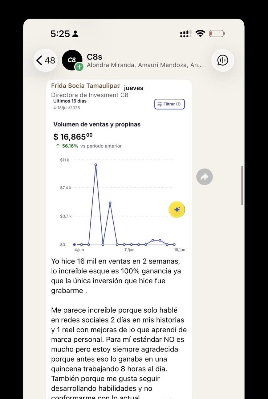 Testimonio de Frida con resultados de ventas